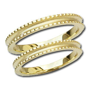 ペアリング シンプル マリッジリング 指輪 デザインカットリング 指輪 k18 ゴールド 地金リング 人気 おすすめ カジュアル トレンド 父の日 プレゼント ギフト 自分買い