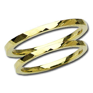マリッジリング 指輪 ペアリング シンプル デザインカットリング 指輪 k18 ゴールド 地金リング 人気 おすすめ カジュアル トレンド 父の日 プレゼント ギフト 自分買い