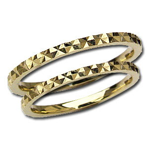 指輪 マリッジリング ペアリング シンプル デザインカットリング 指輪 k18 ゴールド 地金リング 人気 おすすめ カジュアル トレンド 父の日 プレゼント ギフト 自分買い