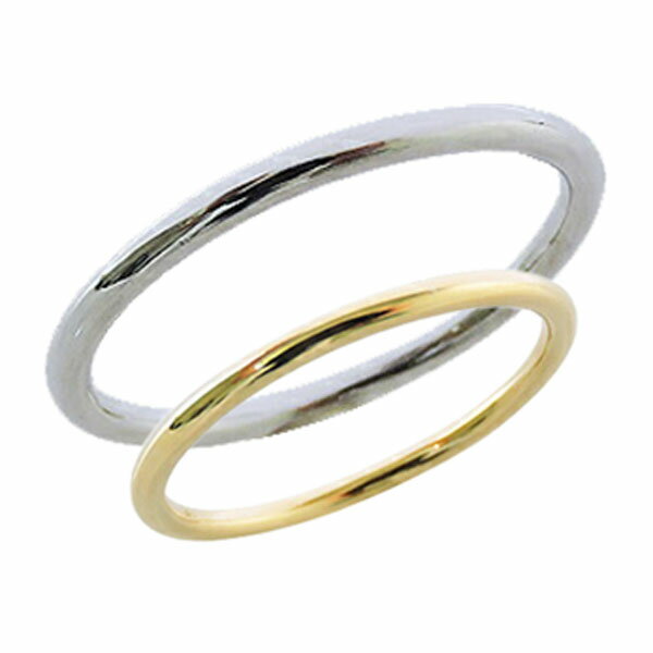 ペアリング 指輪 ペア リング 華奢リング ベビーリング k18 イエローゴールド ホワイトゴールド 18k 18金 シンプル 重ね着け カジュアル 人気 おす...