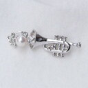 【ポイント10倍 12/1 9:59まで】パール ブローチ フォーマル トランペット 楽器 メンズ ブローチ ラペルピン タイニーピン ピンズ ピンブローチ パ...