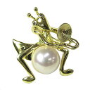 【ポイント10倍】パール ブローチ パールブローチ フォーマル ブローチ パール 真珠 メンズ ピンブローチ ラペルピン あこや本真珠 k18 ゴールド きりぎ...