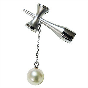 【ポイント10倍】ブローチ ラペルピン ピンズ けん玉 真珠あこや本真珠 7mm アコヤ真珠 パールブローチ シルバー メンズ 送料無料 人気 おすすめ カジュ...