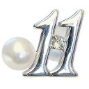 【10%OFF 7/12 9:59まで】パール ブローチ フォーマル ブローチ 真珠 ラッキーナンバー11 タイニーピン ホワイトゴールド ベビーパール 11月...
