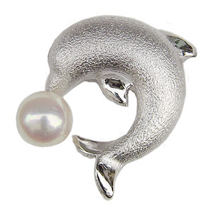 【ポイント10倍】ブローチ ドルフィン イルカ パール 真珠 ピンブローチ メンズ 男性用 ラペルピン シルバー ピンズ メンズ 送料無料 人気 おすすめ カジ...