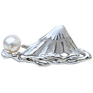 【ポイント10倍】富士山 パール富士 ラペルピン ピンズ ピンブローチ ブローチ ピンバッチ パール 真珠 あこや アコヤ 男性 メンズ 送料無料 お土産 記念...