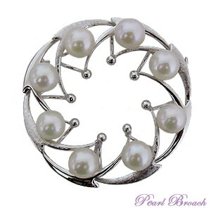 【10%OFF 12/3 20時より】【本真珠】あこやパール ブローチ フォーマル セレモニー 冠婚葬祭 パーティー シルバー製 国産 上品デザイン 即日発送 ...