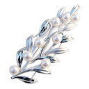 【10%OFF 7/12 9:59まで】【本真珠】あこやパール ブローチ フォーマル アクセサリー セレモニー 冠婚葬祭 パーティー シルバー製 国産 上品デザ...