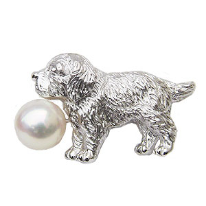 【ポイント10倍 12/1 9:59まで】パール ブローチ パールブローチ フォーマル セントバーナード 愛犬 犬 いぬ イヌ DOG dog ドッグ メンズ ...