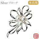 【10%OFF 7/12 9:59まで】【本真珠】あこやパール ブローチ フォーマル アクセサリー セレモニー 冠婚葬祭 パーティー シルバー製 国産 上品デザ...