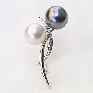 【10%OFF 12/11 1:59まで】パール ブローチ フォーマル 南洋白蝶真珠 タヒ...