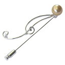 パール ブローチ パールブローチ フォーマル ラペルピン 真珠 パール 南洋真珠 ホワイトサファイア 男女兼用 ユニセックス 送料無料 アンティーク調 人気 おすすめ プレゼント ギフト ジュエリー ハロウィン