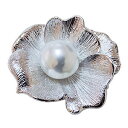 【只今10%OFF中!】パール ブローチ フォーマル 真珠ブローチ 南洋白蝶真珠 12mm 大珠 花 フラワー ペンダント兼用 2WAY 送料無料 おすすめ プ...