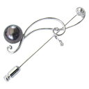 パール ブローチ パールブローチ ピンブローチ フォーマル ラペルピン ユニセックス 真珠黒真珠 シルバー 男女兼用 送料無料 カジュアル 普段使い 人気 おすすめ プレゼント ギフト ジュエリー ハロウィン