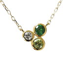 【只今 ポイント10倍中!】ネックレス エメラルド ペリドット ダイヤモンド 0.03ct 18金 k18 18k イエローゴールド ペンダント 5月誕生石 8...