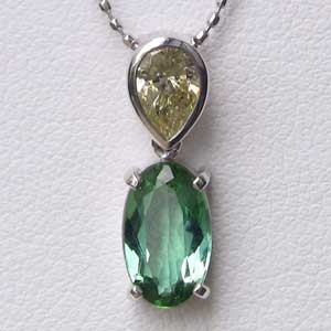 トルマリンネックレスペンダントトル...