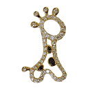 【ポイント10倍】ブローチ メンズ 男性用 ダイヤモンドブローチ キリン きりん ピンズ 麒麟 ラペルピン ダイヤモンド ブラックダイヤモンド k18 ゴールド...