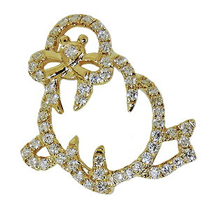 【ポイント10倍】ブローチ メンズ 男性用 ダイヤモンドブローチ セイウチ オットセイ ピンズ アシカ ラペルピン ダイヤモンド k18 ゴールド メンズ 4月...