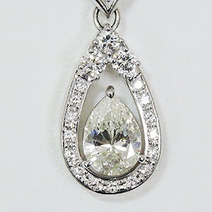 ダイヤモンドネックレス 贈り物 ネックレス 贈り物 ダイヤモンド ペアシェイプ 2.004カラット ラウンドカット 合計1.65カラット プラチナ Pt900一点限り 送料無料 カジュアル アクセサリー 人気 おすすめ トレンド プレゼント ギフト 記念日