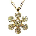 【只今 ポイント10倍中!】ネックレス 雪の結晶 ダイヤモンドネックレス ダイヤネックレス ダイヤモンド 0.50ct k18 18k 18金 イエローゴールド...