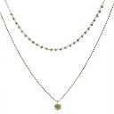 【只今 ポイント10倍中!】ダイヤモンド ネックレス ダイヤ 0.20ct k18 18k 18金 イエローゴールド 2連ネックレス 重ね付け風デザイン ユニセ...