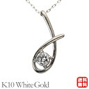 【只今 ポイント10倍中!】ダイヤモンド ネックレス ダイヤモンドネックレス ダイヤ ダイヤネックレス 一粒 10金 k10 10k ホワイトゴールド メンズ ...