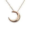 【ポイント10倍】ムーン ネックレス k18 ピンクゴールド 18k 18金 三日月 プチネックレス ペンダントトップ シンプル 送料無料 ユニセックス 男女兼...