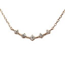 【只今 ポイント10倍中!】ネックレス メンズ ダイヤモンド ピンクゴールド k18 18k 18金 ネックレス プチネックレス ダイヤ ペンダント 送料無料 ...