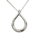 【ポイント10倍】ネックレス ダイヤモンド ホワイトゴールド k18 18k 18金 プチネックレス ダイヤ ペンダント 男女兼用 ユニセックス 送料無料 4月...