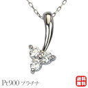 【ポイント10倍中】ダイヤモンド ネックレス ダイヤネックレス ダイヤ ペンダントトップ スリーストーン プラチナ pt900t850 ペンダントヘッド 男女兼用 ユニセックス 送料無料 カジュアル 普段使い プレゼント ギフト 夏アクセサリー ボーナス