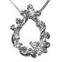 【只今 ポイント10倍中!】ダイヤモンド ネックレス ダイヤモンドネックレス 0.07ct ダイヤ 18金 k18 18k ホワイトゴールド フラワー 花 チェ...