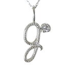 【決算セール ポイント10倍】イニシャルG ネックレス ダイヤモンドネックレス 0.01ct k10 10k 10金 ホワイトゴールド ペンダント メンズ 送料...