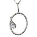 【只今 ポイント10倍中!】イニシャルO ネックレス ダイヤモンド ネックレス 0.01ct k10 10k 10金 ホワイトゴールド ペンダント メンズ 送料...