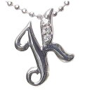 【決算セール ポイント10倍】イニシャル アルファベット k k ダイヤモンド ネックレス ペンダント ダイヤ 0.02ct イニシャルペンダント メンズ 名前...