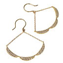 【ポイント10倍! 7/16 AM9:59まで】ダイヤモンド ピアス ダイヤピアス フックピアス チェーンピアス 18金 k18 18k イエローゴールド アメ...