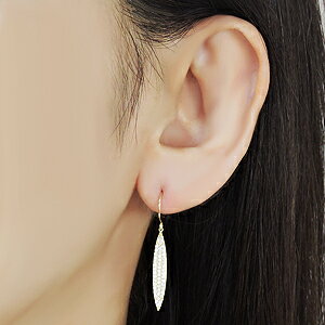 【8/31 23:59まで ポイント10倍！】ダイヤモンドピアス ロングピアス ダイヤピアス k18 ゴールド 18金 フック式ピアス 0.48ct ダイア アメリカンピアス ダイヤモンドロングピアス 4月誕生石 誕生日 記念日 セレブピアス 普段使い 人気 プレゼント ギフト 自分買い