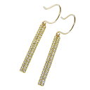 【ポイント10倍! 7/16 AM9:59まで】k18 ダイヤモンド ピアス フックピアス ダイヤピアス 18k 18金 イエローゴールド ペア ロングピアス ...