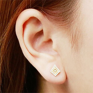 中 ダイヤモンド ピアス k18 18金 18k イエローゴールド ダイヤ 0.20ct レディース 4月誕生石 カジュアル 普 shinjunomori-10214660 パールジュエリー専門店 真珠の杜 サンプル画像2