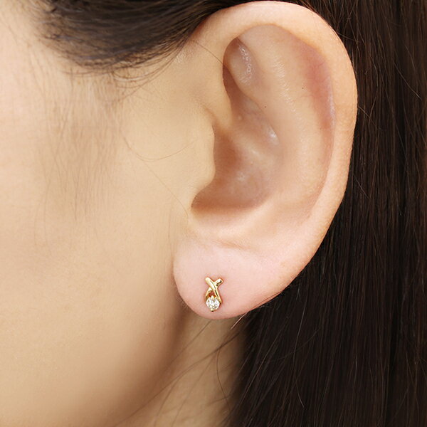 【ただいまポイント10倍中】ダイヤモンド ピアス k18 18k 18金 イエローゴールド ...