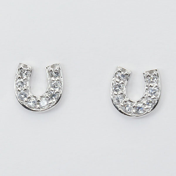 ピアス、ダイヤモンドピアス、ダイヤピアス、ダイヤモンド、ダイヤ、ダイア、ホースシュー、馬蹄、プラチナ、スタッドピアス、送料無料、レディース、ペア、ラッキーモチーフ、プレゼント、ギフト
