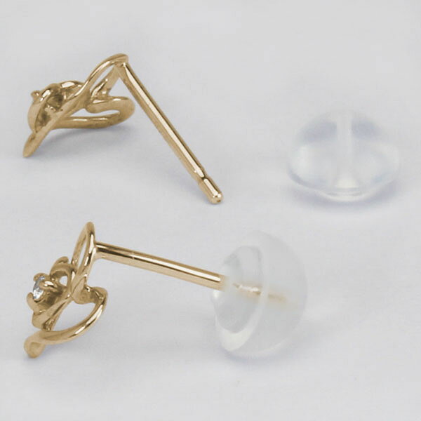 ハート ピアス ダイヤモンド ダイヤ スタッド 10金 k10 10k イエローゴールド ペア 送料無料 ジェンダーレス 男女兼用 ユニセックス プレゼント ギフト ジュエリー 卒業 入学 ホワイトデー