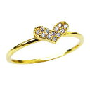 【ポイント10倍】ダイヤモンドリング ハートリング ゴールド ダイヤモンド k18 指輪 0.06ct ピンキーリング 送料無料 カジュアル 人気 おすすめ トレンド 母の日 新生活 就職祝い プレゼント ギフト(4)