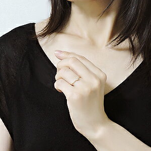 【10%OFF 6/11 1:59まで】k18 ダイヤモンド リング ピンキー スター 星 ダイヤ 指...