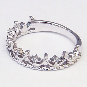 ピンキーリング ダイヤモンドリング ティアラリング 王冠 ダイヤモンド 指輪 ダイヤ 0.05ct k18 ホワイトゴールド18 shinjunomori-10079472 パールジュエリー専門店 真珠の杜 サンプル画像3