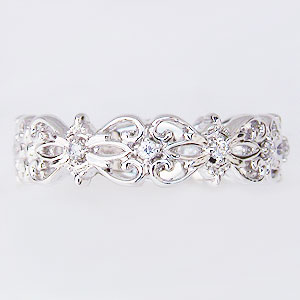 ダイヤモンドリング ダイヤモンド 指輪 ダイヤ 0.05ct プラチナ pt900 アンティーク 人気 おすすめ カジュアル ト shinjunomori-10108025 パールジュエリー専門店 真珠の杜 サンプル画像3