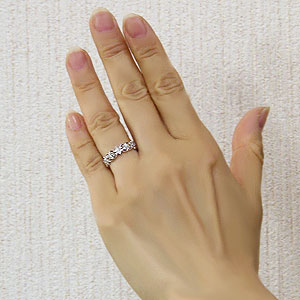 ダイヤモンドリング ダイヤモンド 指輪 ダイヤ 0.05ct プラチナ pt900 アンティーク 人気 おすすめ カジュアル ト shinjunomori-10108025 パールジュエリー専門店 真珠の杜 サンプル画像2