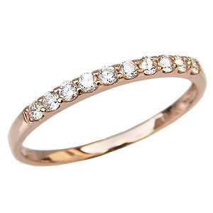 Diamond - 【ただいまポイント10倍中】ダイヤモンド リング ハーフエタニティー 指輪 ダイヤ 0.20ct ピンクゴールド 18金 k18 18k 送料無料 人気 おすすめ カジュアル トレンド プレゼント ギフト ジュエリー 父の日 新生活