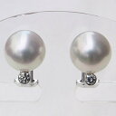 【只今10%OFF中!】南洋白蝶真珠 イヤリング ダイヤモンド パール 11mm-12mm k18 ホワイトゴールド 送料無料 人気 おすすめ カジュアル トレ...