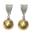 【只今10%OFF中!】イヤリング パール 南洋真珠パール k18ホワイトゴールドイヤリング ダイヤモンド 0.40ct 送料無料 人気 おすすめ カジュアル ...