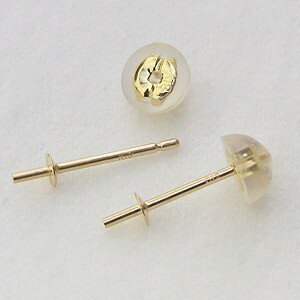 パール ピアス 18金 18k 18k 真珠 真珠 普段使い 金具 k18 ゴールド ペア Mサイズ シリコンダブルキャッチ付き 送料無料 人気 おすすめ カジ...